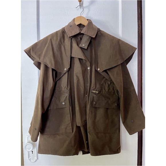 Driza-Bone Australian Deluxe Short Coat Waxed/Oiled Cotton Sz 2 - Picture 1 of 6